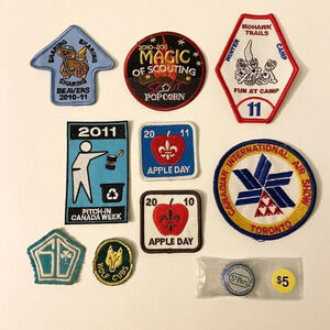 Lot of Assorted Patches and Beer Bottle Cap Boy Scouts  Camp Air Show Cubs